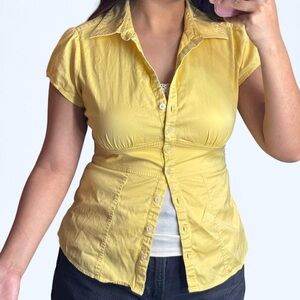 Banana Republic Yellow Button-Down Shirt